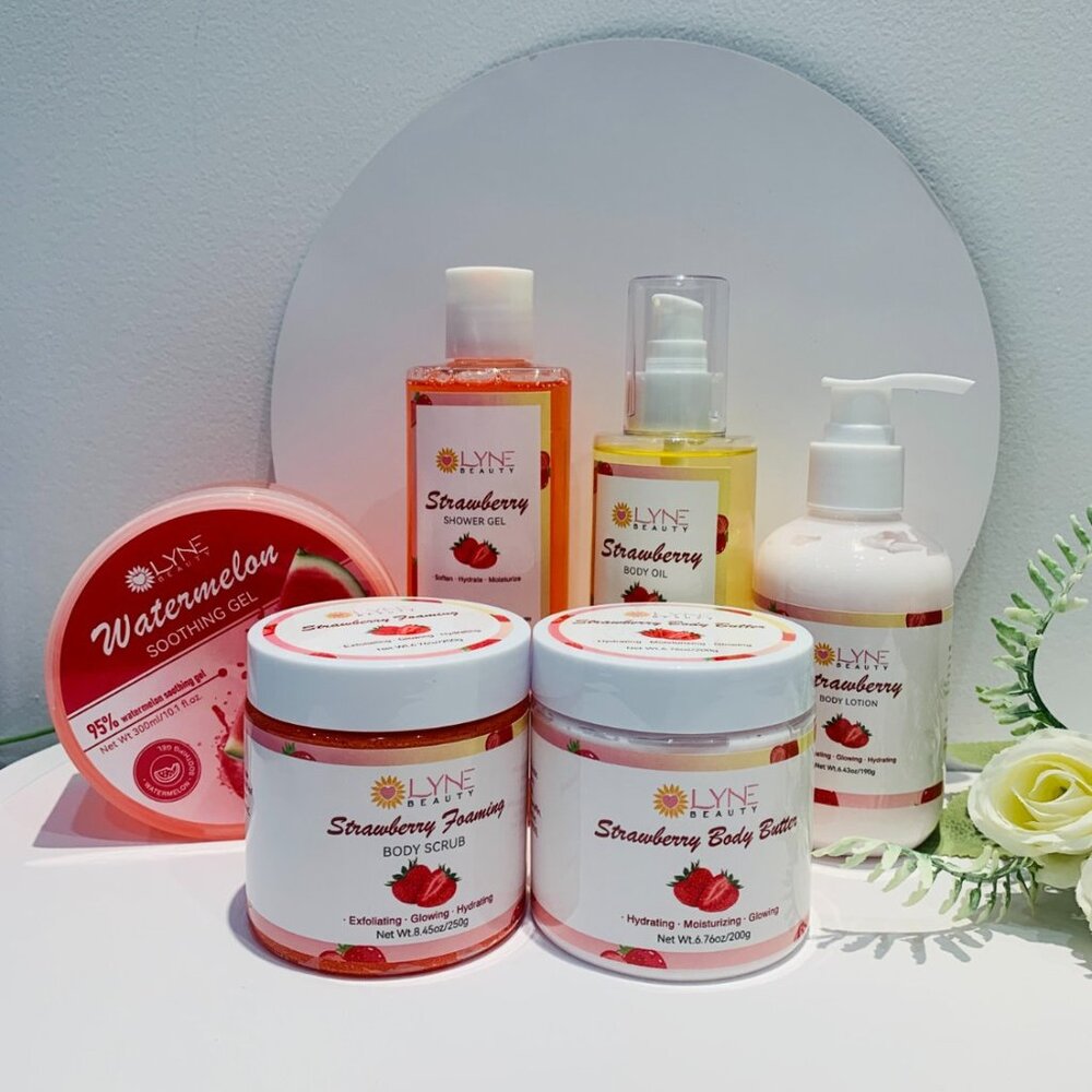 Glow & Renew Deluxe Set – Strawberry & Watermelon Edition by Lyne Beauty